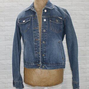 CALVIN KLEIN JEANS Jacket Denim Blue Jean Classic Vintage Boxy Medium Wash Med